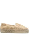 Manebi Woven Raffia Espadrilles In Neutrals