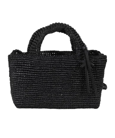 Manebi Woven Shoulder Bag In Pink