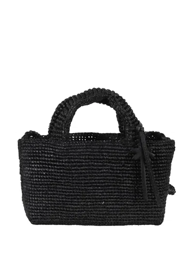 Manebi Woven-design Tote Bag In Black