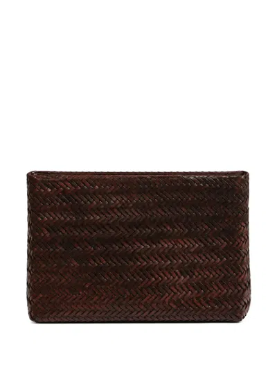 Manebi X Alex Rivière Studio Klein Woven Clutch Bag In Pink