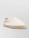 Manebi Yucatan Embroidered Jute Round Toe Espadrilles In Metallic