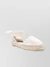 Manebi Yucatan Lace Woven Round Toe Espadrilles In Neutrals