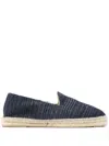 Manebi Yucatan Woven Texture Espadrilles In Blue