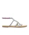 Manebi Manebí Yucatán Braided Straps Flat Espadrilles Sandals In Nude