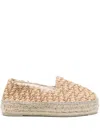 Manebi Manebí Yucatán Zig-zag Raffia Espadrilles In Neutral