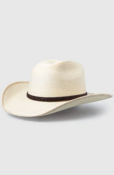 Manela Solstice  Handwoven Straw Sun Hat In Brown