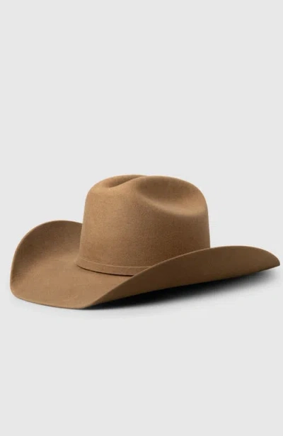 Manela The Ethernal Wool Western Cowboy Hat In Brown