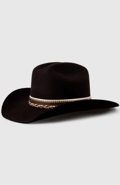 Manela The Lasso Lady Wool Western Cowboy Hat In Brown