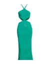 Mangano Woman Midi Dress Emerald Green Size 8 Cotton