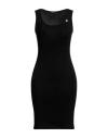 Mangano Woman Short Dress Black Size 8 Cotton