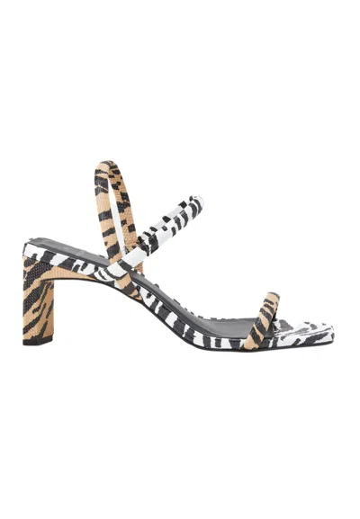Mangará Atelier Animal Print Calf Leather Sandals - Women's 6.5 Cm Block Heel Open Women's Toe In Multi