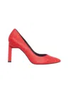 Mangará Atelier Brushed Leather Pumps Callisia - Women's High Heels With Metal Women's Studs In Red