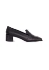 Mangará Atelier Calf Leather Loafers Louro - Women's 4cm Block Women's Heel In Black