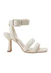 Mangará Atelier Calf Leather Sandals Uvaia - Women's 8 Cm Sculpted Heel With Ankle Women's Strap In White