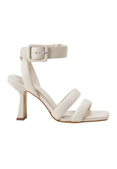 Mangará Atelier Calf Leather Sandals Uvaia - Women's 8 Cm Sculpted Heel With Ankle Women's Strap In White