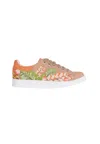 Mangará Atelier Floral Embroide Suede Sneakers For Women's Women In Sand