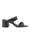 Mangará Atelier Goat Leather Mules Xaxim - Women's 6.5 Cm Block Heel Women's Sandals In Black