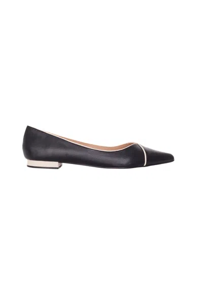 Mangará Atelier Leather Ballerinas - Elegant Women's Flat Shoes With Low Women's Heel In Black