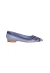 Mangará Atelier Leather Ballerinas - Women's Flat Shoes With Laye Women's Detail In Blue