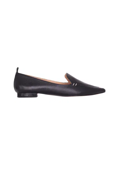 Mangará Atelier Leather Ballerinas Butia - Women's Pointed-toe Flat Women's Shoes In Black