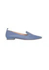 Mangará Atelier Leather Ballerinas Butia - Women's Pointed-toe Flat Women's Shoes In Blue