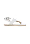 Mangará Atelier Leather Toe-ring Women's - Handmade Women's Flat Women's Sandals In White
