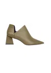 Mangará Atelier Sheepskin Leather Ankle Women's Maranta - Women's Pointed-toe Block Heel Women's Boots In Green