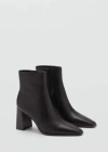 Mango Ankle Boots Black In Black
