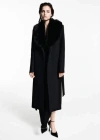 Mango Manteco Wool Coat With Detachable Fur Collar Black In Black
