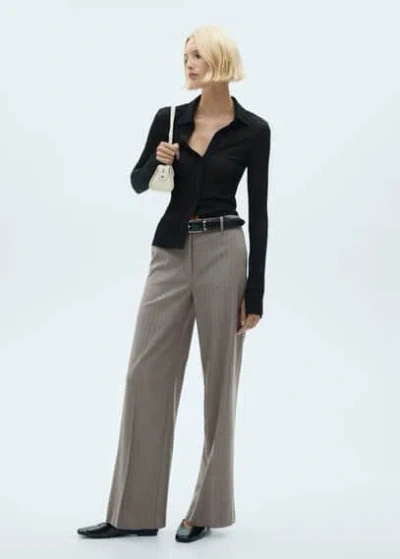 Mango - Trouseralon Marron - 54 - Femme