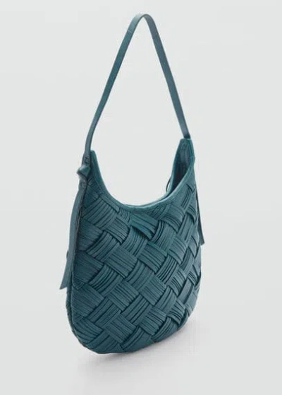 Mango - Sac M- Bleu De Prusse - Taille Unique - Femme In Prussian Blue