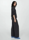 Mango 100% Cashmere Trousers In Gris Anthracite