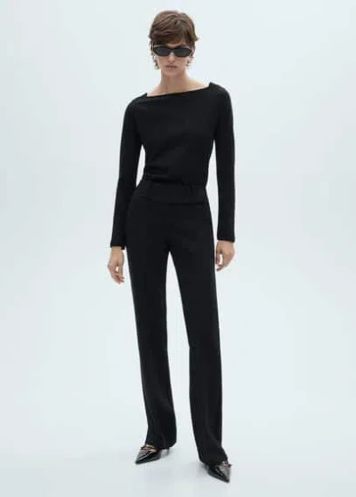 Mango T-shirt Noir - Femme - M -  In Black