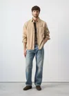 Mango Men's Pockets Overshirt In Brown
