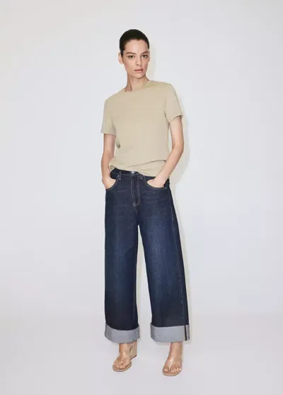 Mango 100% Cotton T-shirt In Neutral
