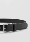 Mango 100% Cowhide Leather Belt In Black