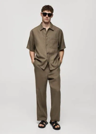 Mango Pantalon In Kaki