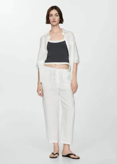 Mango Pantalon In Blanc