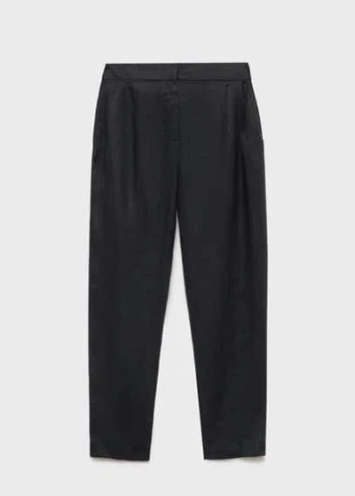 Mango Trousers Black