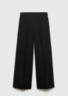 Mango Straight-fit Pleated Trousers Dark Navy In Bleu Marine Foncé