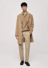 Mango Regular-fit Cotton Hooded Sweatshirt Sand In Sable