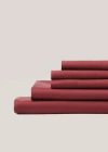 Mango 180 Thread Count Cotton Top Sheet Superking Bed Burgundy