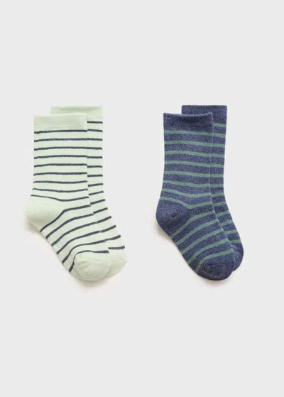 Mango Kids' 2 Pack Mixed Socks Dark Navy