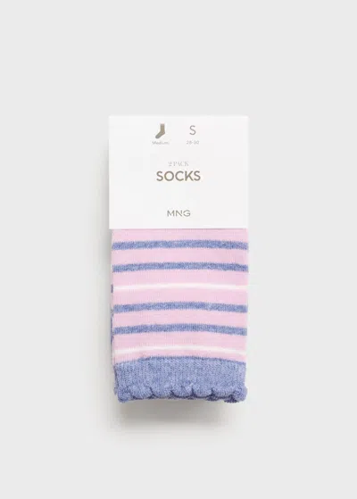 Mango Kids' 2 Pack Mixed Socks Lilac