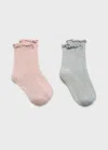 Mango 2 Pack Mixed Socks Pale Pink In Pale Pink
