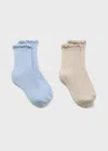 Mango Kids' 2 Pack Mixed Socks Sky Blue