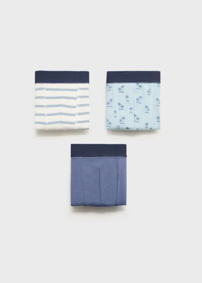 Mango Kids' 3-pack Combined Briefs Blue