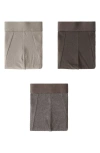 Mango 3-pack Boxer Briefs In Brown