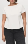 Mango A-line Cotton T-shirt In White
