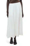Mango A-line Linen Skirt In White